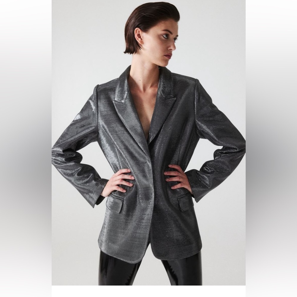 SOLD OUT H&M SHIMMERY METALLIC BLAZER SIZE XS